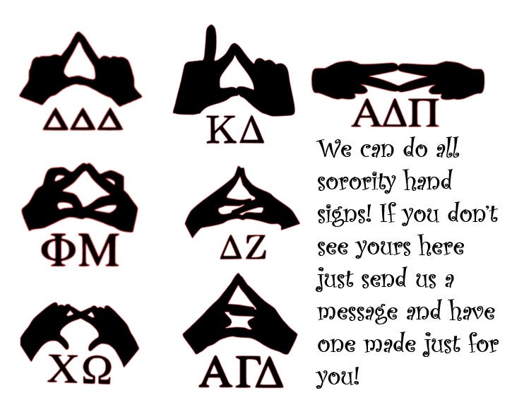 Sorority Hand Signs Chart