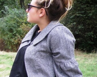 Vintage Coat / Wool Jacket /Wool Coat / Vintage Jacket/Rockabilly Retro & Modette Stylish Tweed Jacket / Gypsy Coat / Hipster Coat / Boho