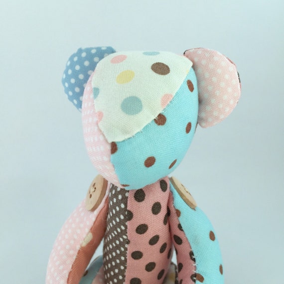 Handmade Patchwork Teddy Bear for your collections by DaCorner