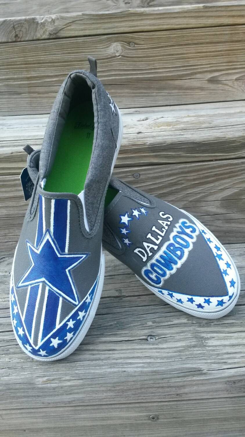 Mens Dallas Cowboys custom hand painted shoes