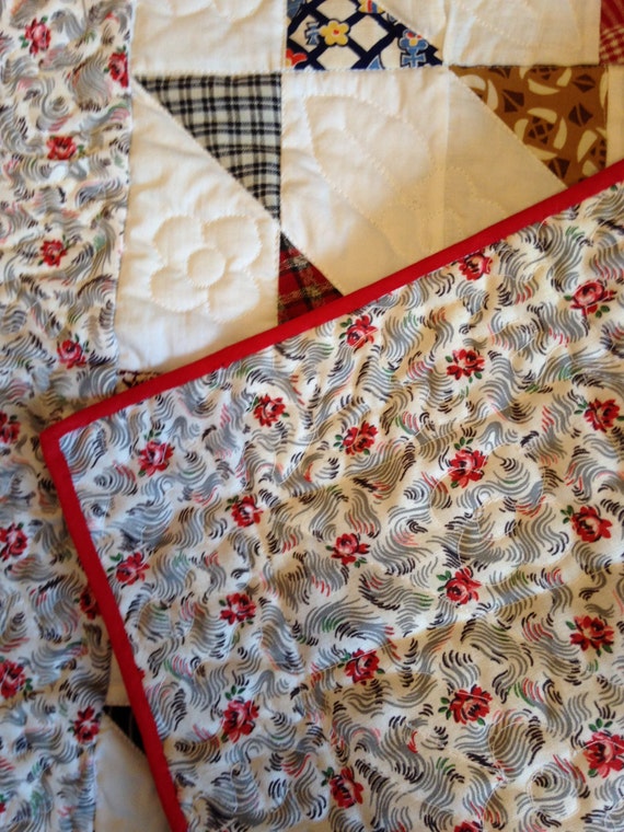 Flowers, Feedsack and Fun- Vintage Fabrics Make One Darling Doll Quilt!