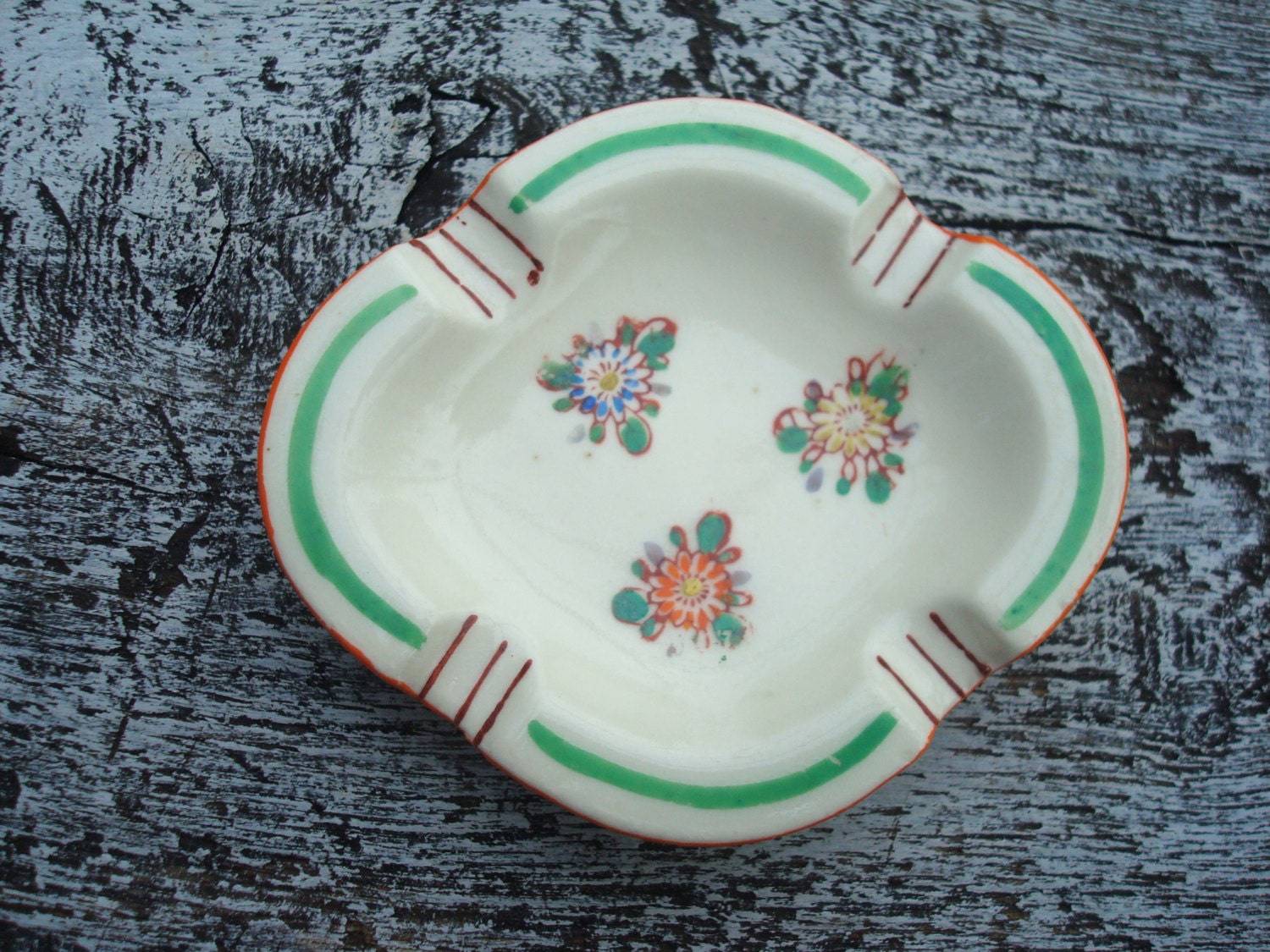 Small Vintage Ashtray Antique Ceramic Ashtray with by OLaLaVintage