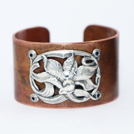 Handmade Copper Bracelet Boho Hand Hammered by BellozziDesigns
