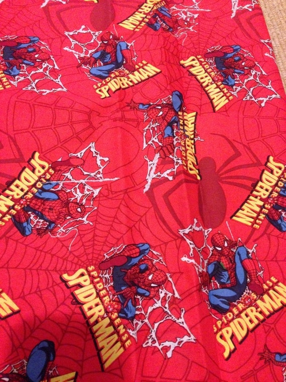 Spiderman Spider man red badge cotton quilt fabric by GorramQuilts