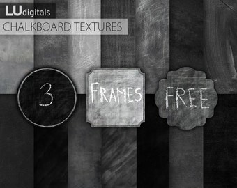Chalkboard digital paper scrapbook chalkboard textures grunge gray chalk board schoolboard black background printable invitation party DIY