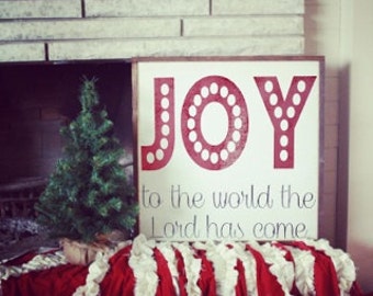 Download Items similar to Christmas Sign, Joy to the World, Holiday ...