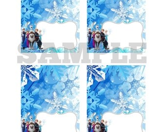 Frozen Name Tag Princess Printable Disney by kidspartypixel