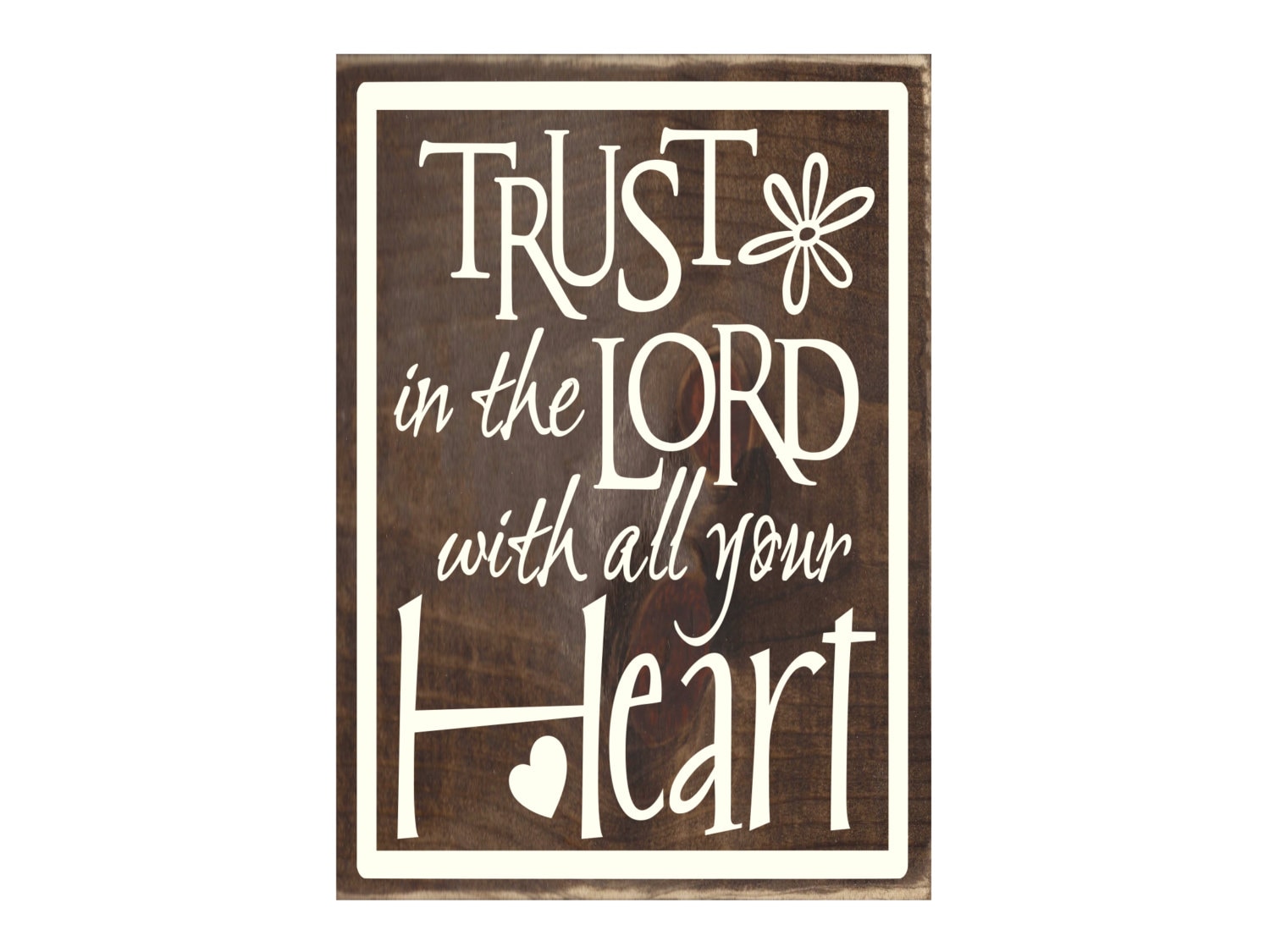 Christian Plaque Rustic Wood Sign Wall Decor Trust In the