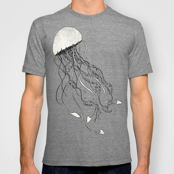 Jellyfish Tshirt Fish tshirt Nautical T shirt Graphic tee