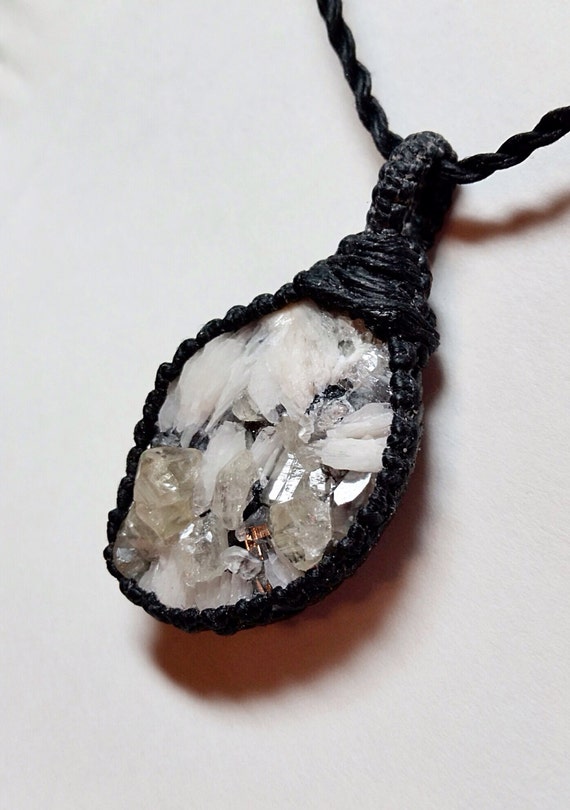 Cerussite Barite and Galena Necklace / Healing Crystals and