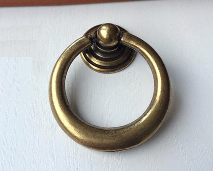 Antique Bronze Dresser Pulls Drawer Pull Handle Knob Drop Ring