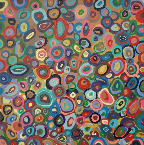 Items similar to Funky, Fun, Colorful, Acrylic Painting on Etsy
