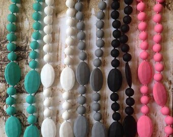 SALE Teething Necklace, Silicone Teething necklace, Sensory Necklace, Nursing Necklace, BPA Free, Nursing Moms, Teething babies, Teether