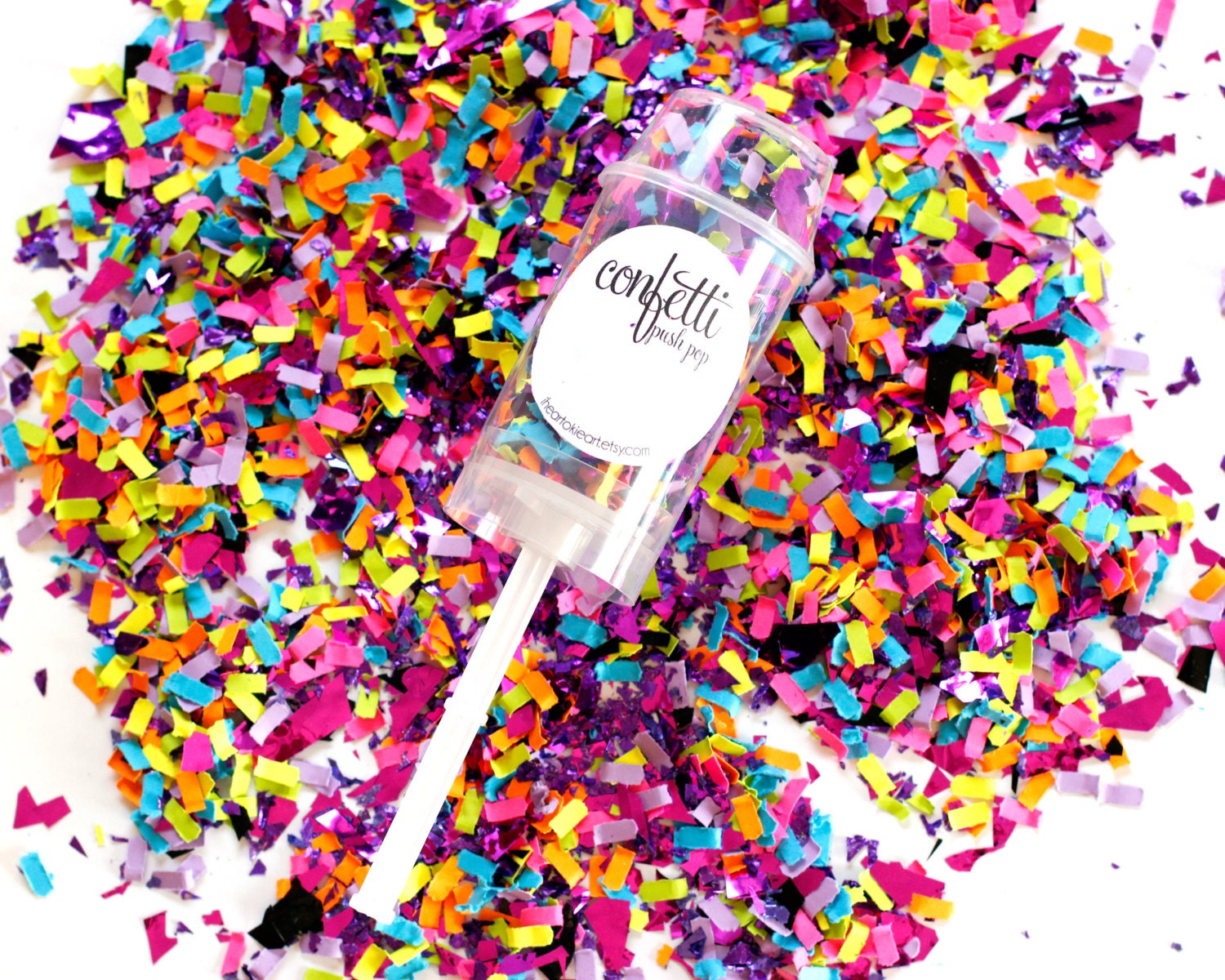 Rainbow Confetti Push Pop / Confetti Popper / by OkieHeartStudio