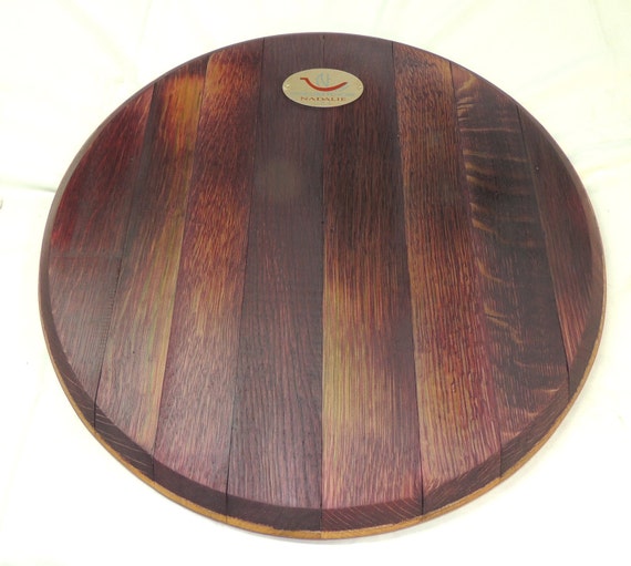 Wine barrel lazy susan