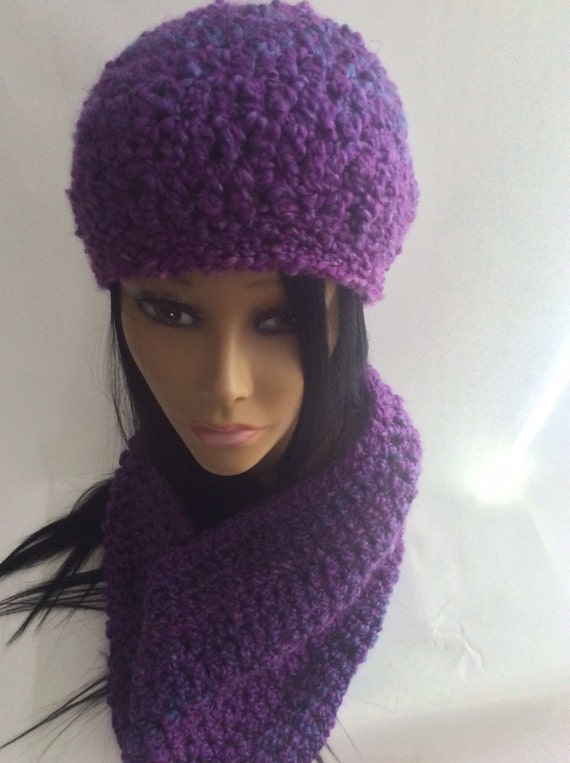 Soft Purple Infinity Scarf and Hat Set by SimplyCoCo217 on Etsy
