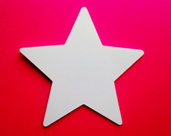 Large White Star Die Cuts (4" wide), White Star Cutouts, All Purpose Paper Stars, Star Decor