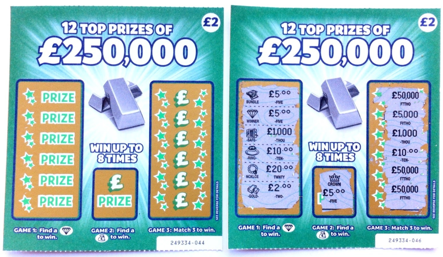 1 x Green Fake Joke Lottery Scratch Card by JokeScratchCards