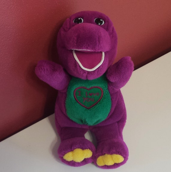 1990s Small Barney And Friends Plush Toy // by VintageMamaOfTwo