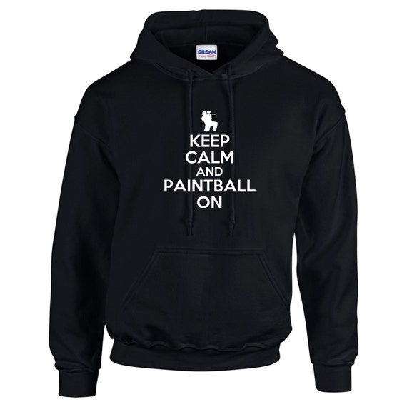 Keep Calm And Paintball On Mens Hoodie  Funny Paint-balling Shirt