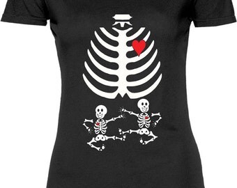Funny Kung Fu Twins Baby Tshirt Gift T-shirt Tee Shirt Womens Mother Christmas Pregnant Gift Halloween Maternity Sister T-shirt Tee Shirt