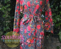 cotton kimono robe relaxation crossover bridesmaid spa wholesale floral pre pattern dress popular items obes