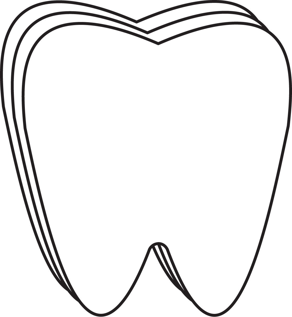 Tooth Large Single Color Creative CutOuts