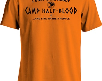 All I Care About Is Camp Half Blood T Shirt Percy Jackson Movie Shirt Long Island Sound Greek Demi God Youth Men's Tee MD-314