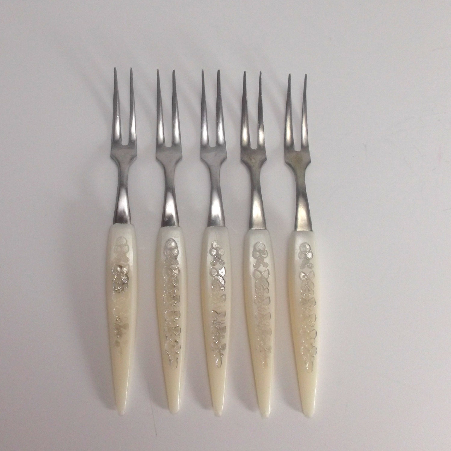 Vintage Set of 10 Hors D’oeuvres Cocktail Party Forks / Picks Haute Juice