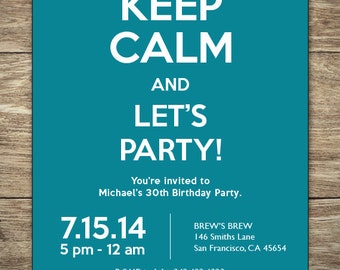 Keep Calm 40Th Birthday Invitations 10