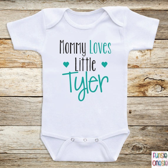 Custom Onesie For Babies Mommy Loves Little by NewbornBabyClothes