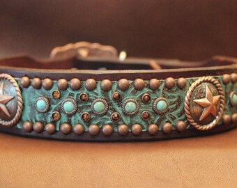 Western dog collars with bling