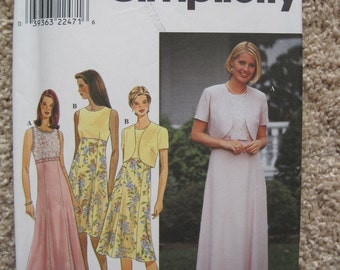 UNCUT Womens Dress and Jacket - Size 12 to 16 - Simplicity Sewing Pattern 8507