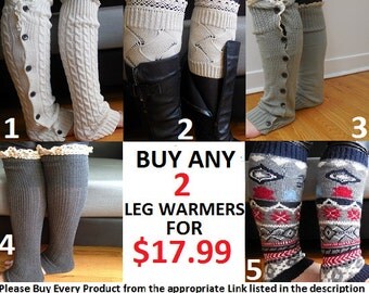 Womens Leg Warmers boot cuffs boot socks boot toppers Legwarmers women ...