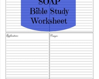 SOAP Bible Study Worksheet