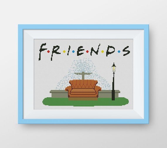 BUY 2 GET 1 FREE Friends cross stitch pattern pdf counted