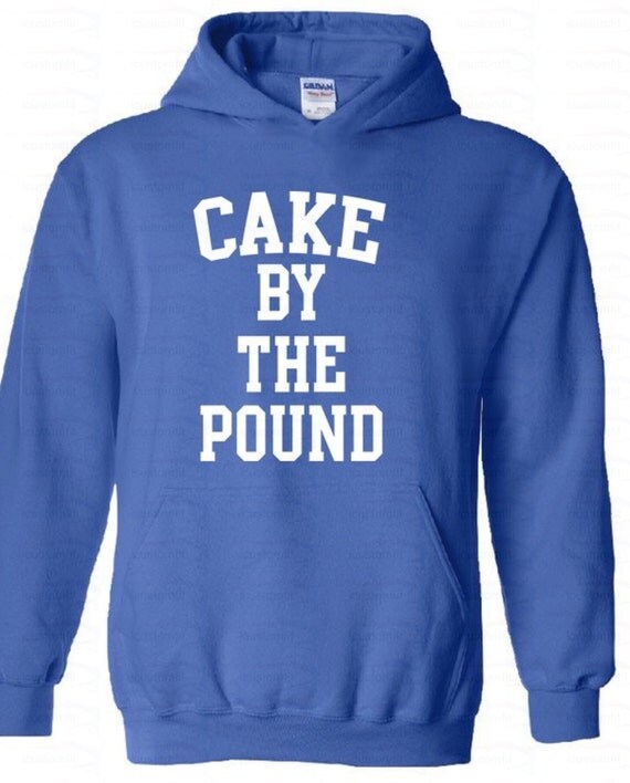 Cake By The Pound White Logo Hooded Sweatshirt Cake by icustomfit