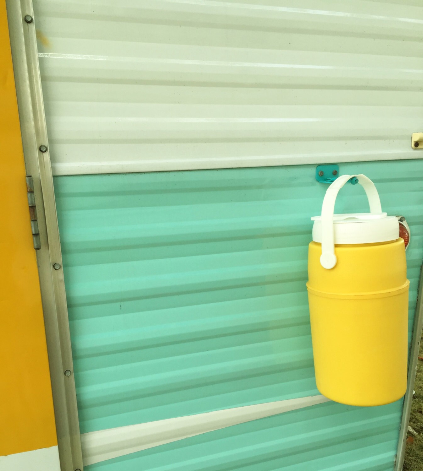 Retro Hot / Cold Yellow Thermos Jug Water Cooler. 'The