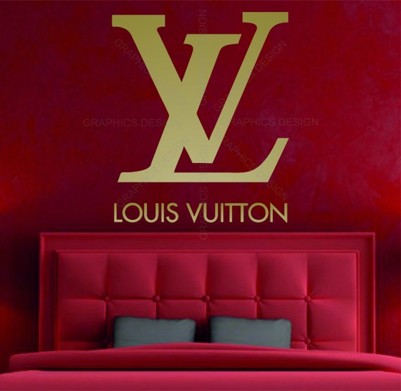 LOUIS VUITTON Logo Wall Art Sticker LV PVC Decal Modern Transfer