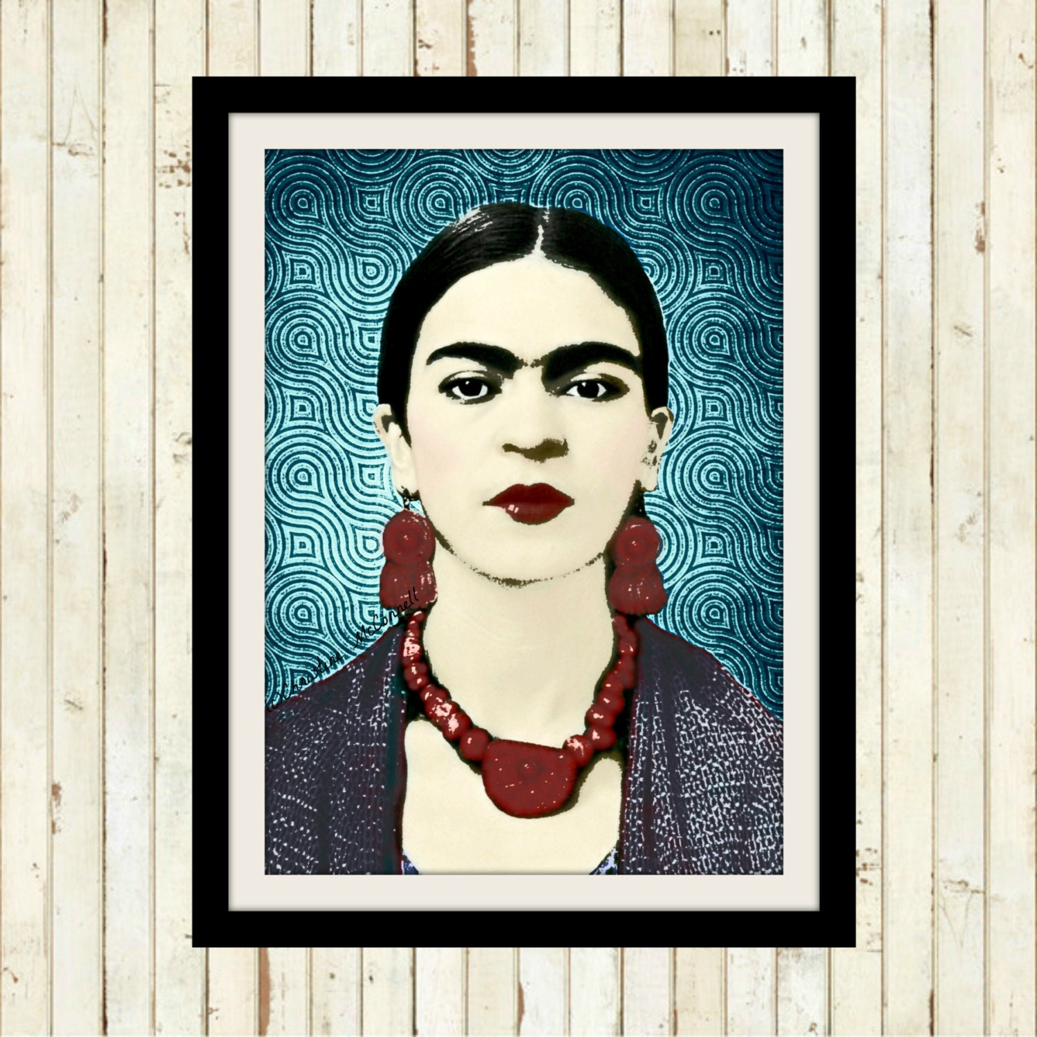 Frida Kahlo Modern Art Poster Print Boho Instant Digital