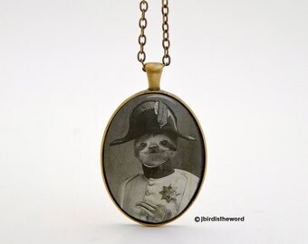 Sloth Necklace, Sloth Jewelry, Sloth Pendant, Sloth, Animal Jewelry, Sloth Charm, Sloth Gift, Animal Necklace, Sloth Gift for Her, Sloth Art