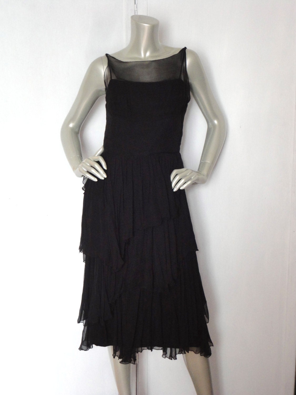 60s Black Cocktail Dress / Vintage Black by houseoflemoore on Etsy