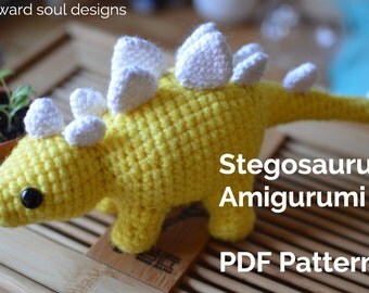 Stegosaurus Amigurumi Crochet Dinosaur PDF Pattern