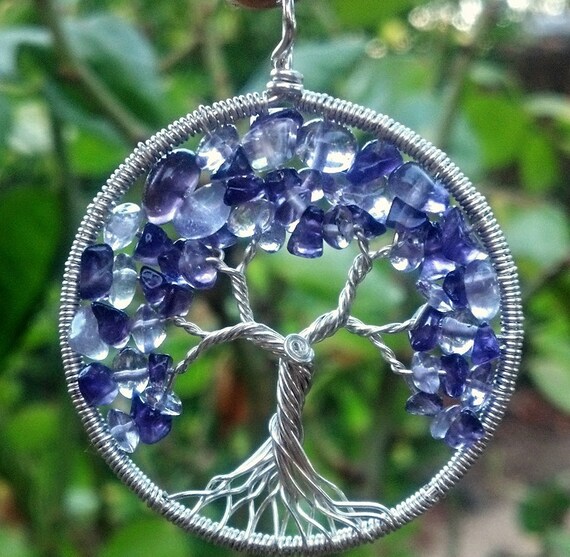 Amethyst Tree of Life Pendant - February Birthstone with Recycled Sterling Silver - Original Design by Ethora