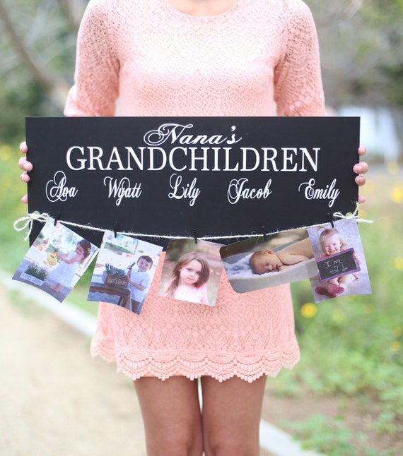 Personalized Grandchildren Sign Mother's Day Gift QUICK shipping available by braggingbags