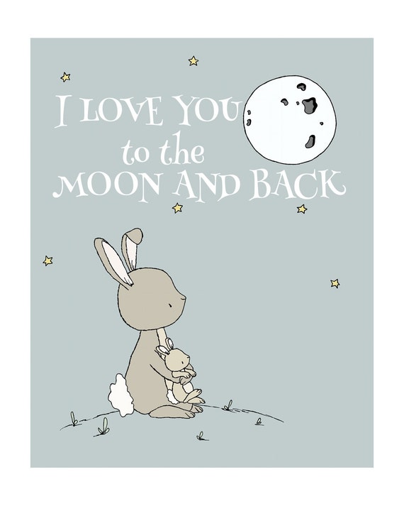 Bunny Nursery Art I Love You To The Moon And Back