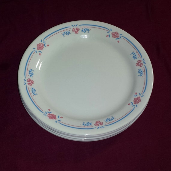 Corelle Embroidery Salad Plates / Corelle by Corning Small