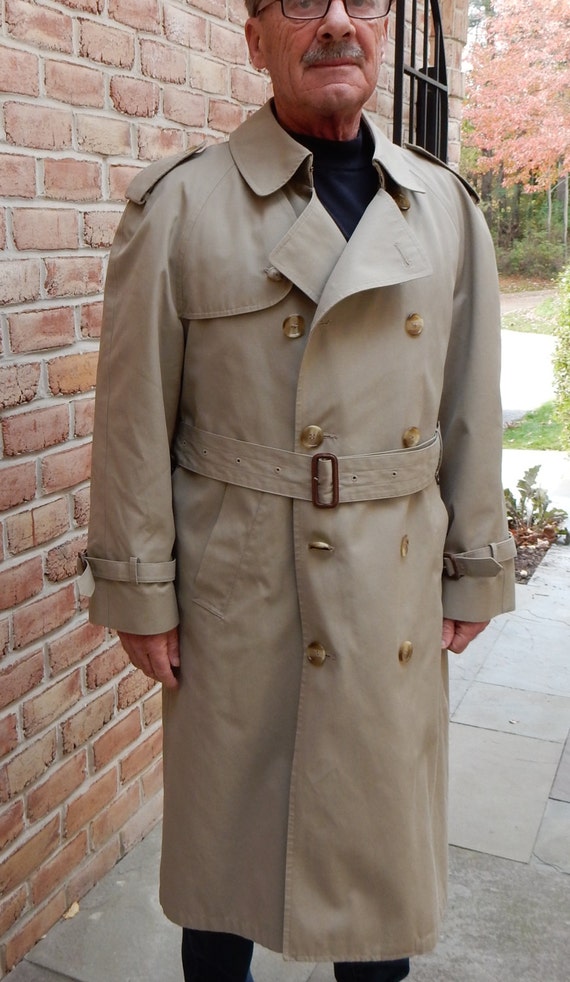 Brooks Brothers Trench Mens Old School Zip Lined Coat