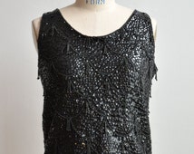 Popular items for black beaded top on Etsy