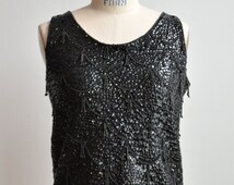 Popular items for black beaded top on Etsy